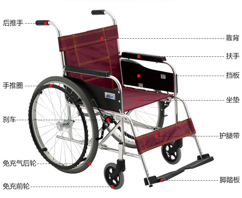 MIKI三贵轮椅车 MXT-43