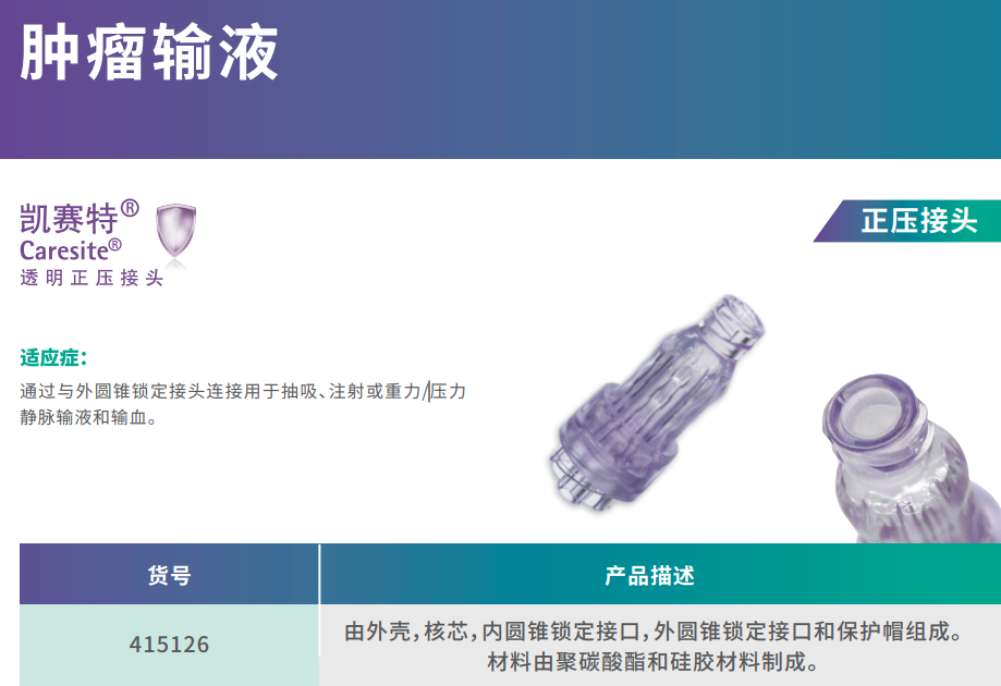 德国贝朗 凯赛特 Caresite Luer Access Device 正压接头 参数规格